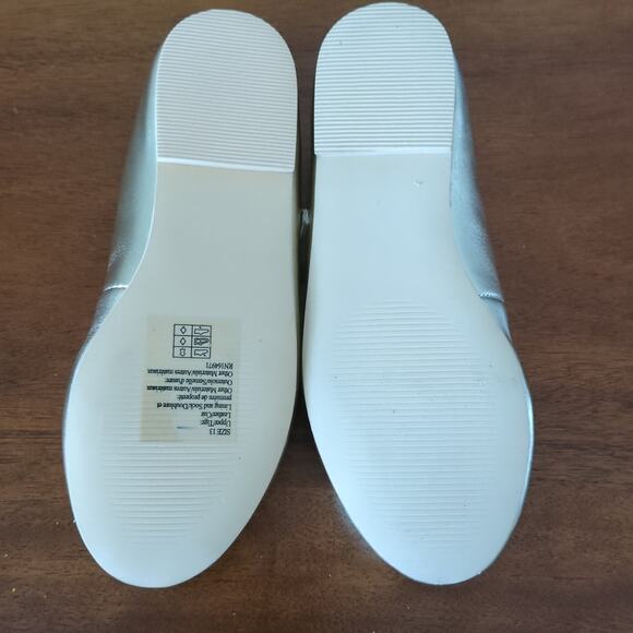 Janie and Jack Girl's Metallic Gold Bow Ballet Flats size 13 NEW NT - Picture 4 of 8